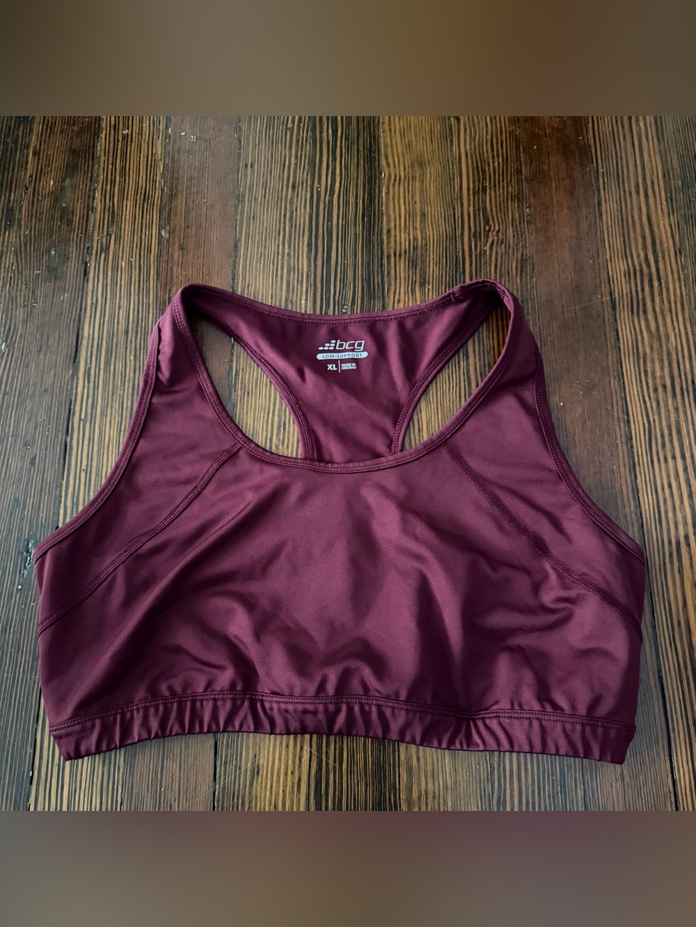 BCG Low Support Sports Bra with Keyhole Back